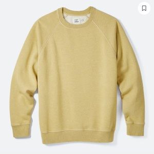 Speckle Fleece Crew In Straw Yellow Speckle